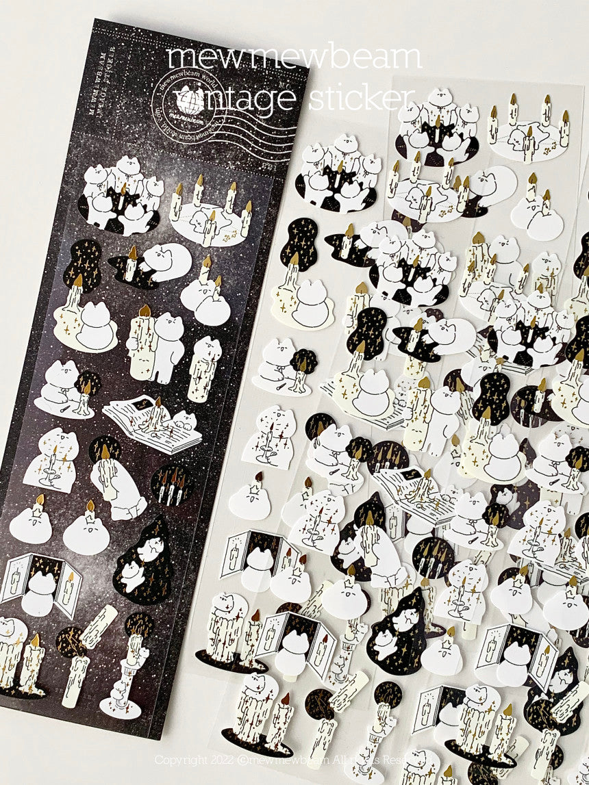 Mewmewbeam Sticker Sheet: Candle