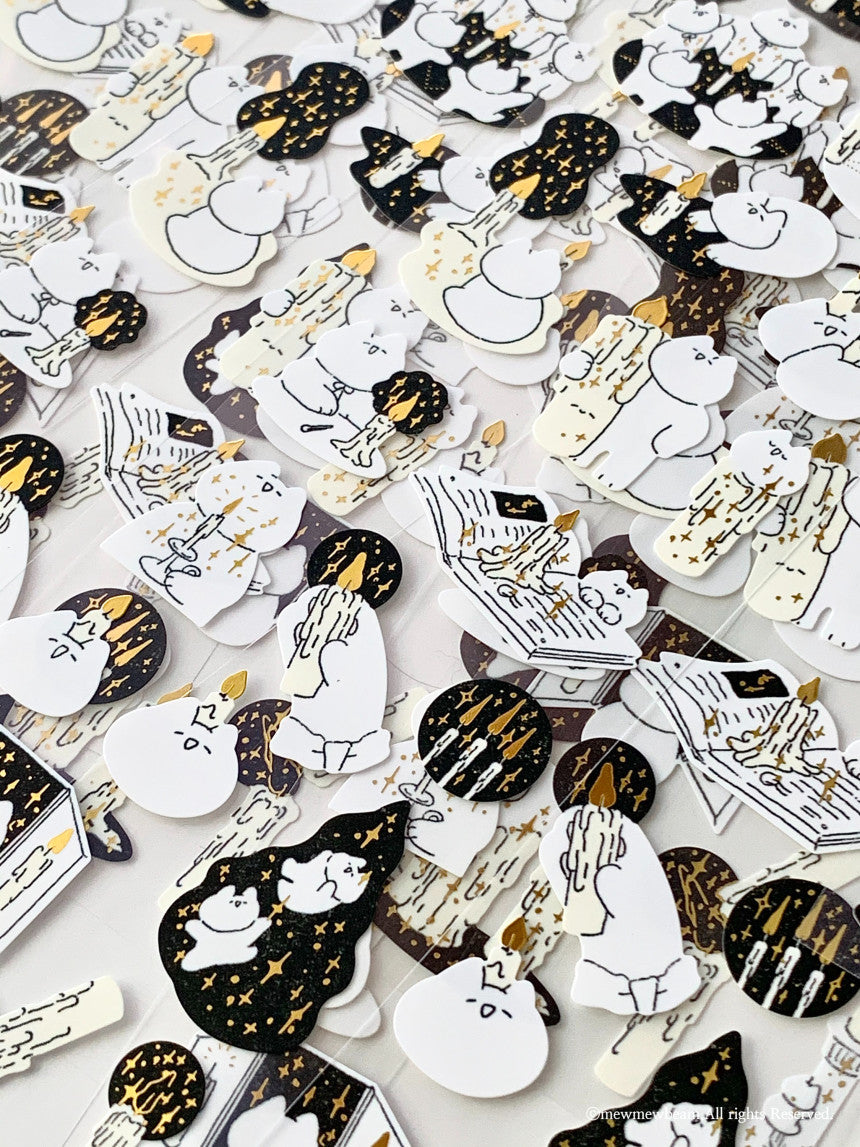 Mewmewbeam Sticker Sheet: Candle