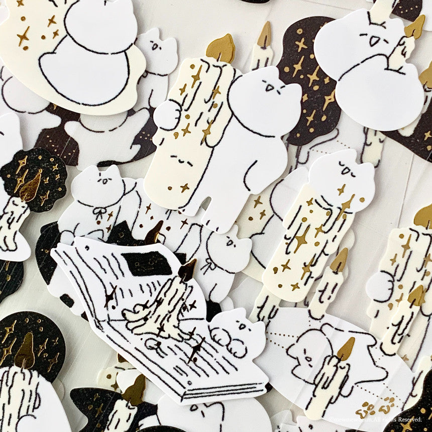 Mewmewbeam Sticker Sheet: Candle