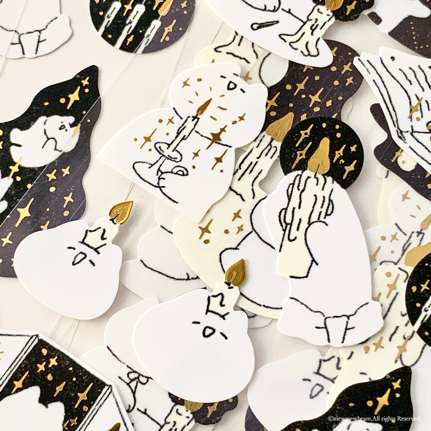 Mewmewbeam Sticker Sheet: Candle