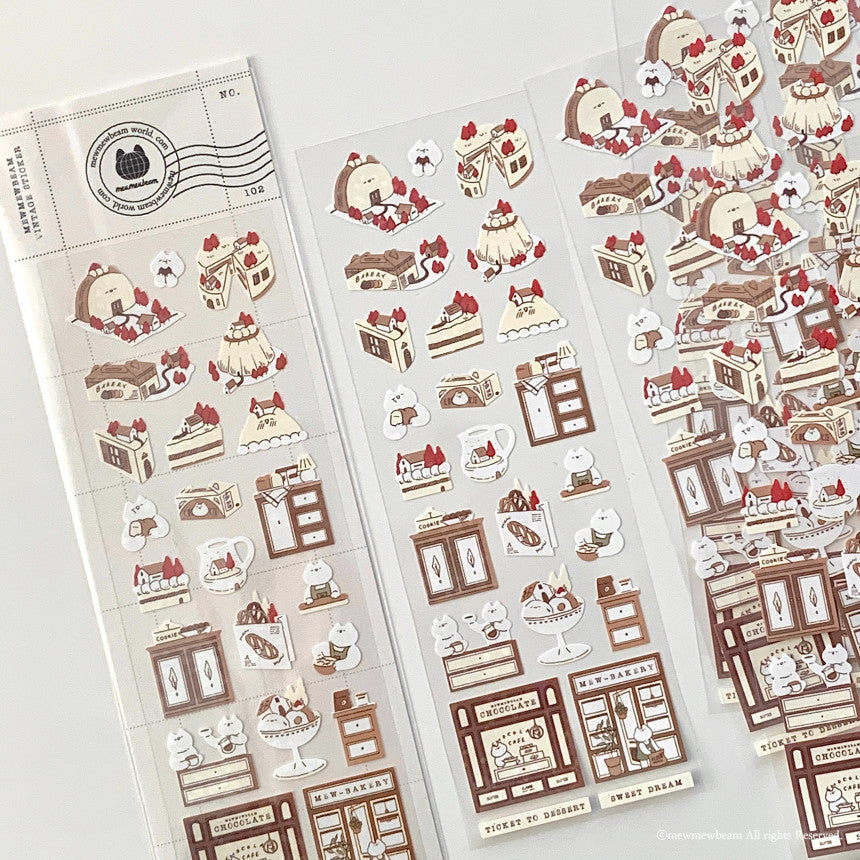 Mewmewbeam Sticker Sheet: Dessert