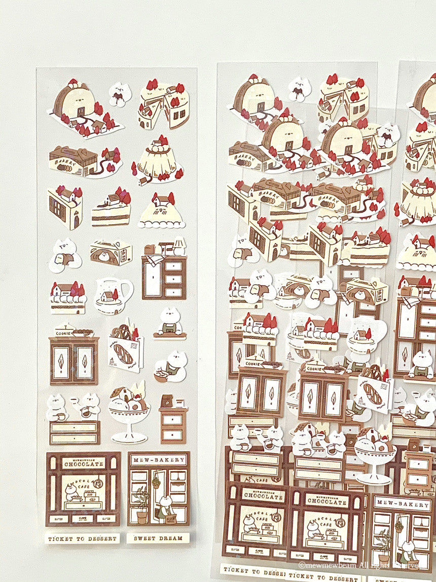 Mewmewbeam Sticker Sheet: Dessert