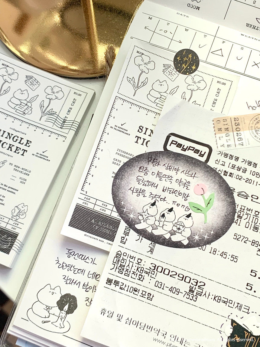 Mewmewbeam Sticker Sheet: Gold Bulb