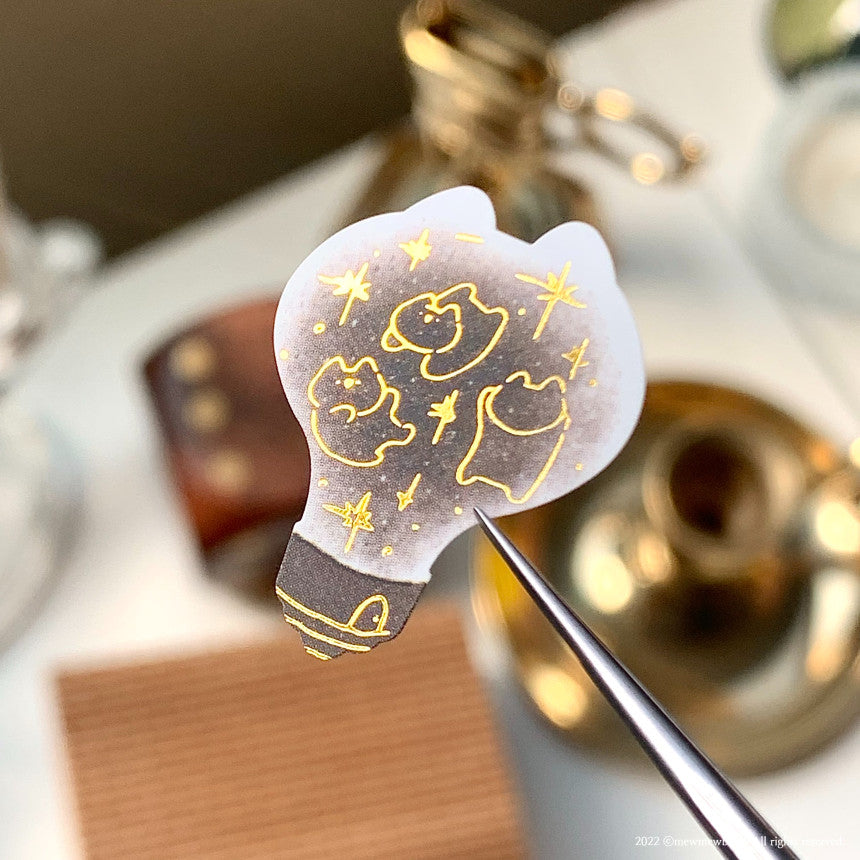 Mewmewbeam Sticker Sheet: Gold Bulb