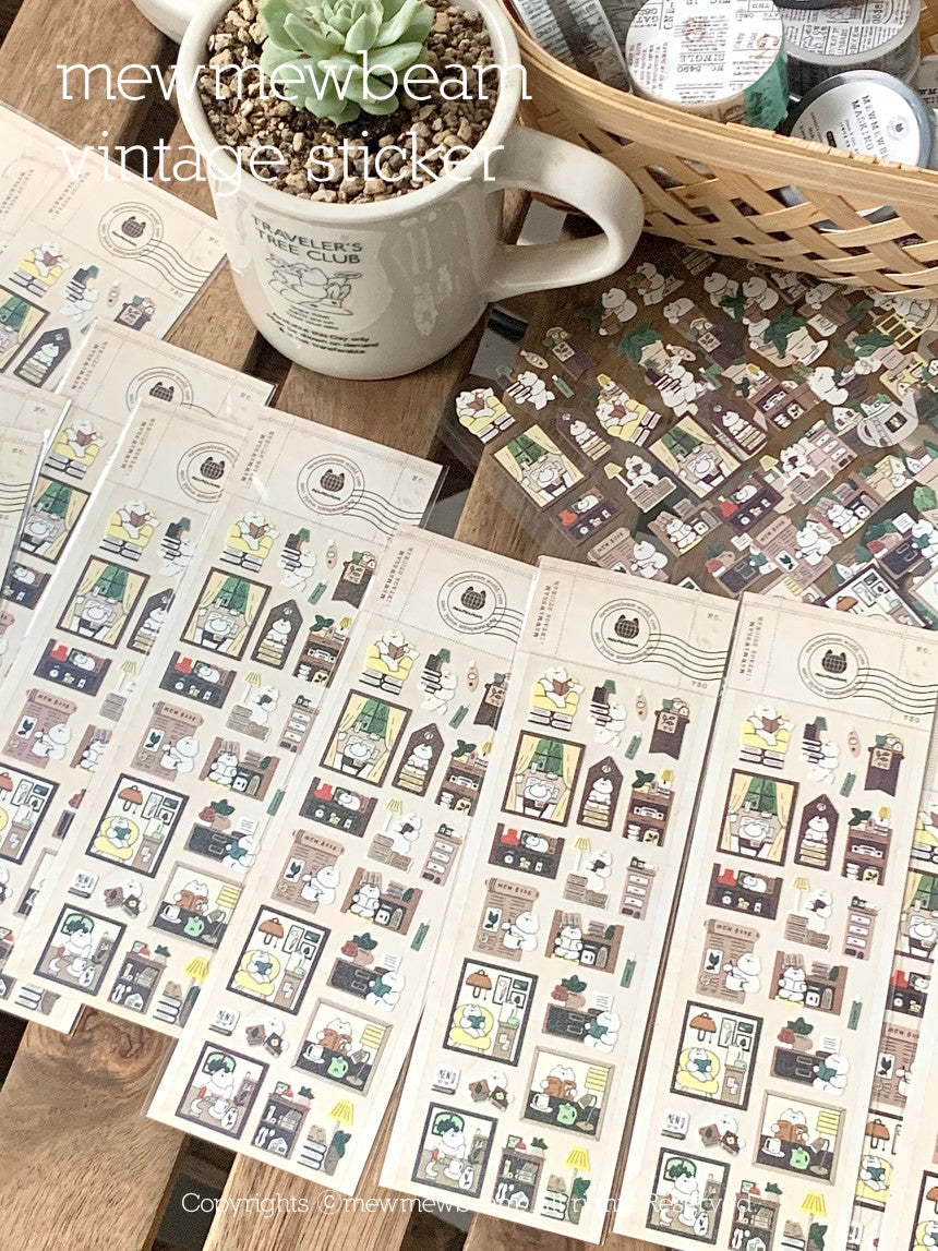 Mewmewbeam Sticker Sheet: Library