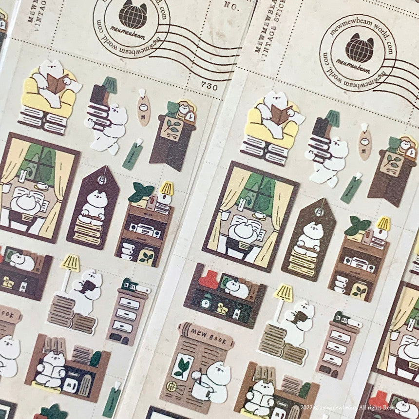 Mewmewbeam Sticker Sheet: Library