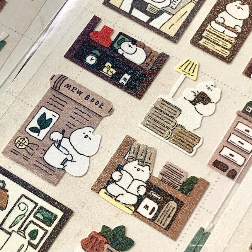 Mewmewbeam Sticker Sheet: Library