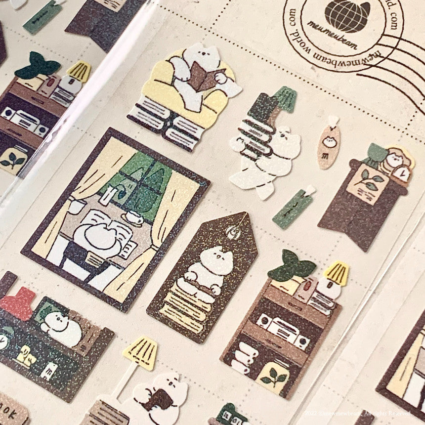 Mewmewbeam Sticker Sheet: Library