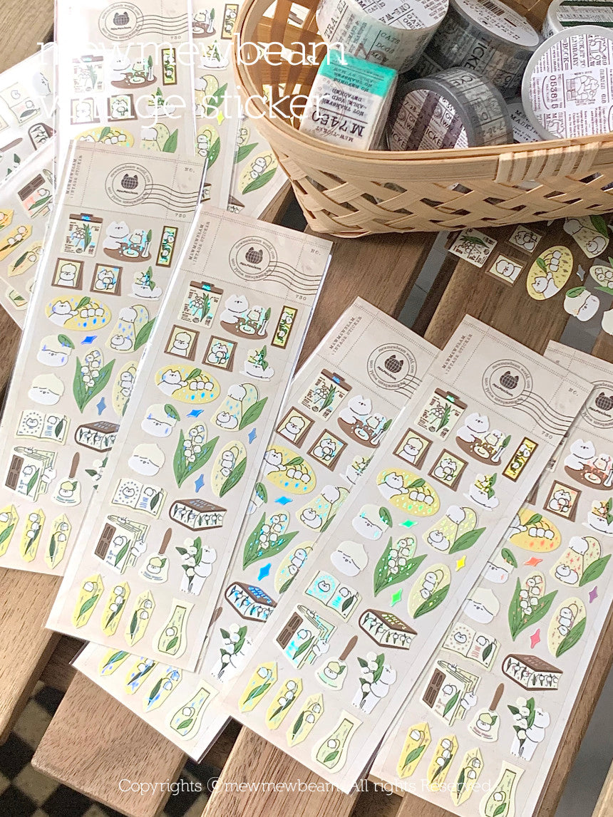Mewmewbeam Sticker Sheet: Lily of the Valley