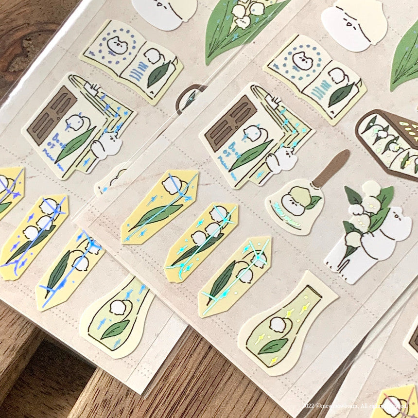 Mewmewbeam Sticker Sheet: Lily of the Valley