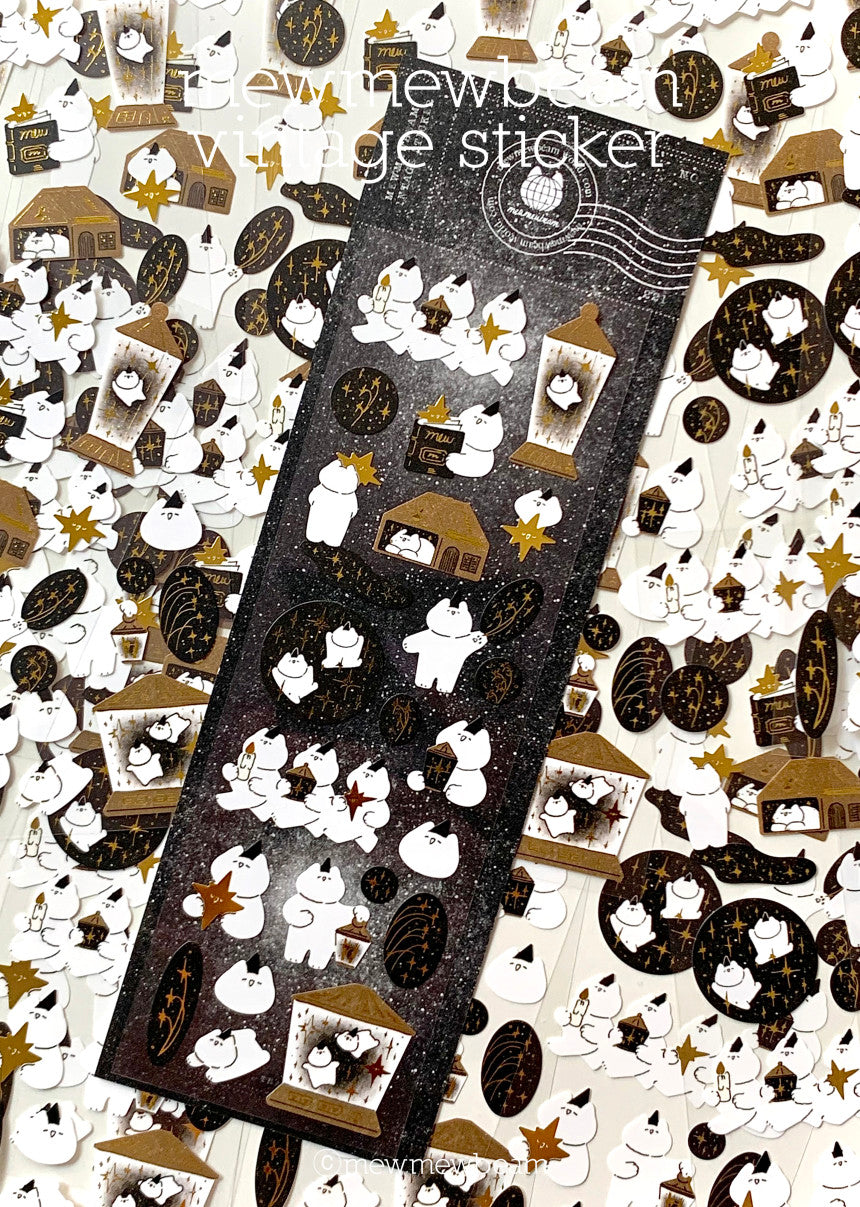 Mewmewbeam Sticker Sheet: Little Black Hat