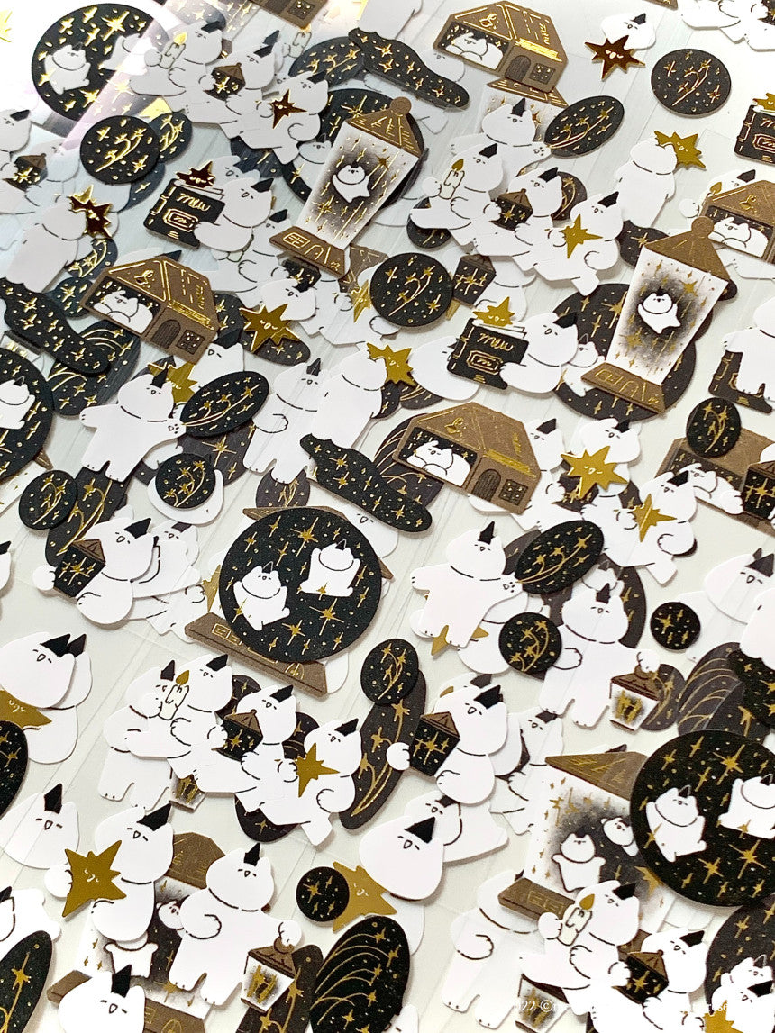 Mewmewbeam Sticker Sheet: Little Black Hat