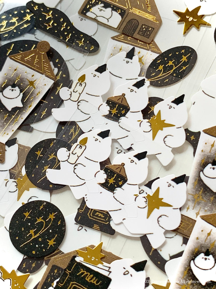 Mewmewbeam Sticker Sheet: Little Black Hat