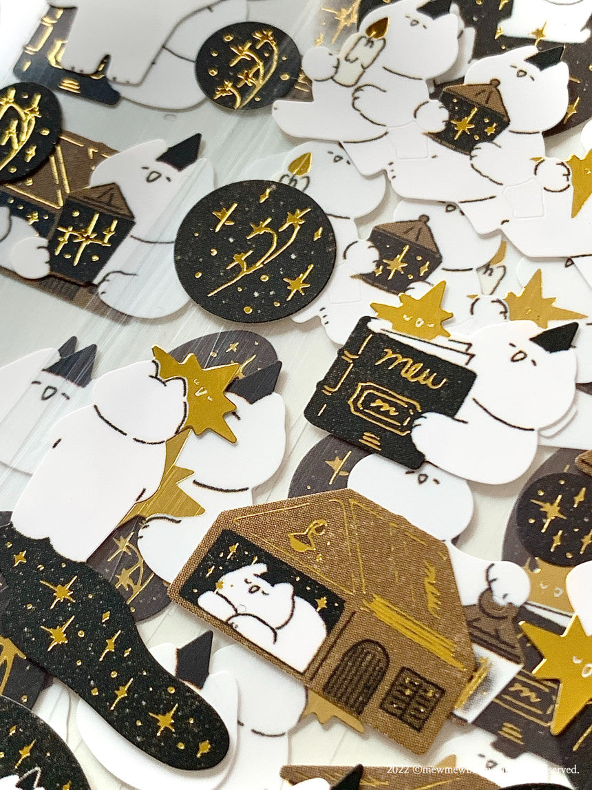 Mewmewbeam Sticker Sheet: Little Black Hat