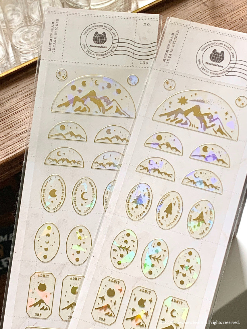 Mewmewbeam Sticker Sheet: Mountain Version 2