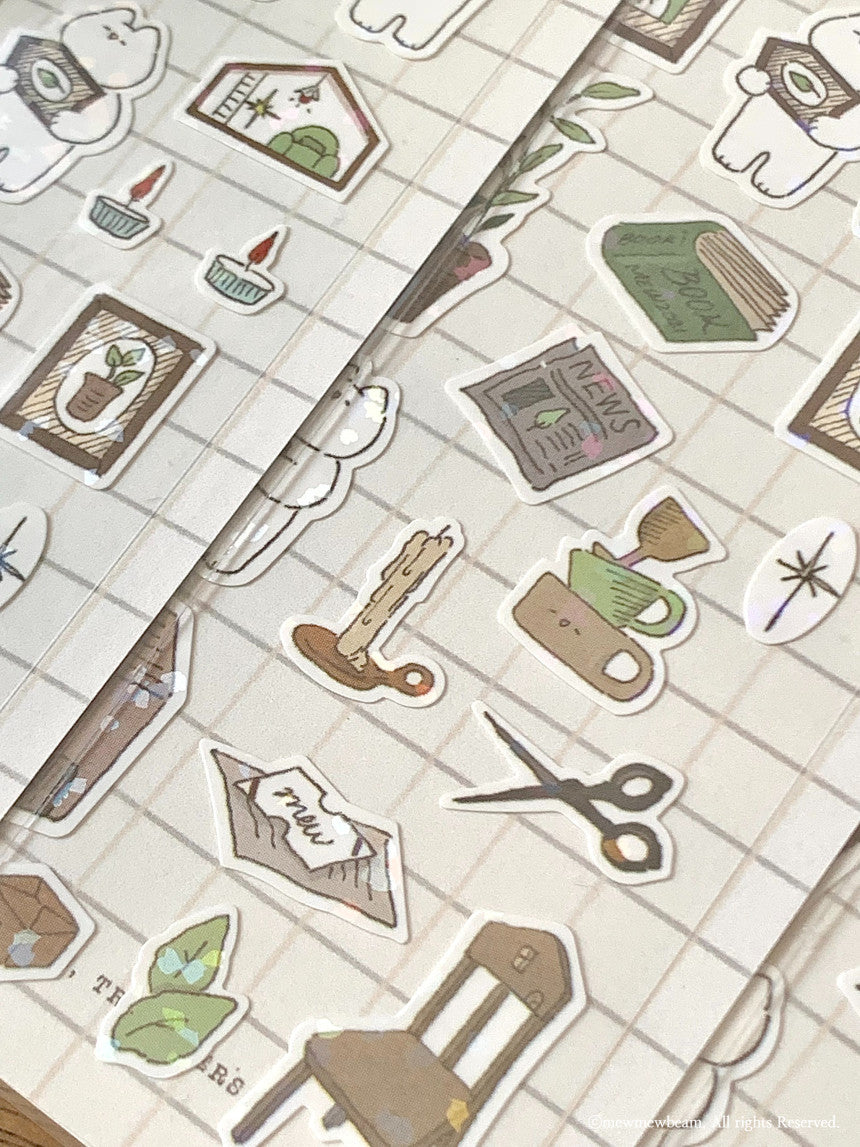Mewmewbeam Sticker Sheet: Object