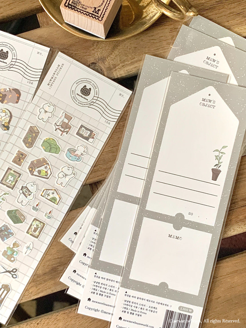 Mewmewbeam Sticker Sheet: Object