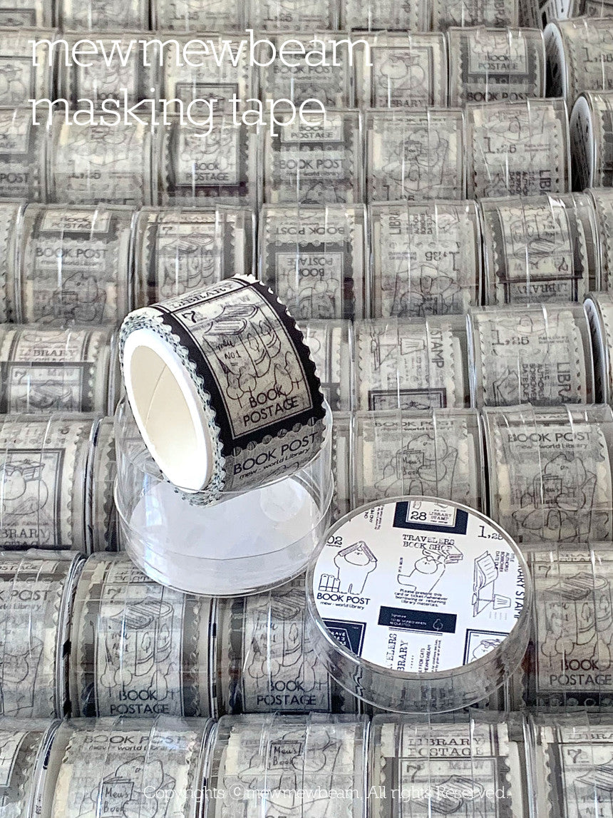 Mewmewbeam Washi Tape: Book Stamp