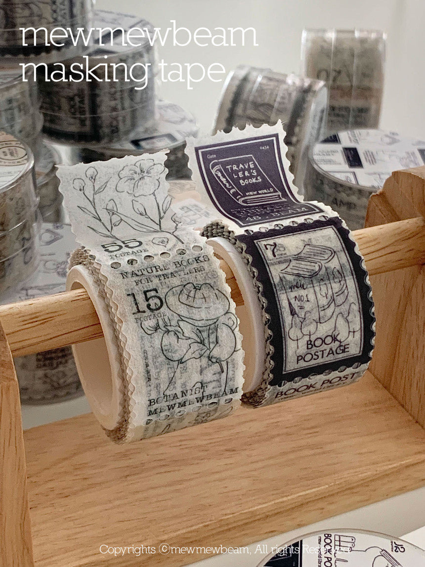 Mewmewbeam Washi Tape: Book Stamp