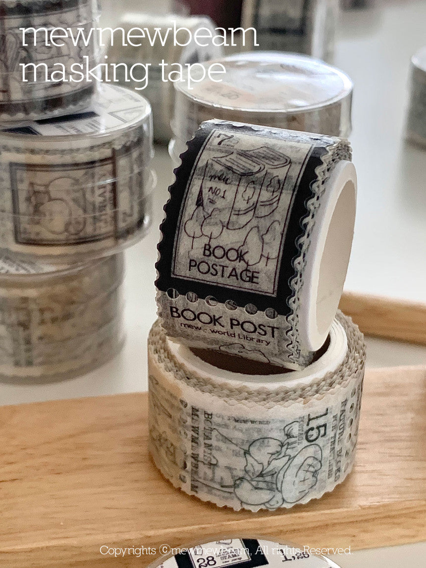 Mewmewbeam Washi Tape: Book Stamp