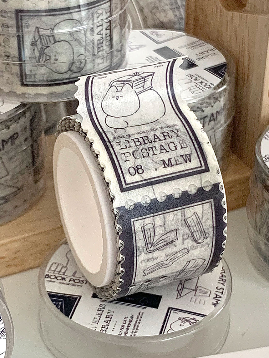 Mewmewbeam Washi Tape: Book Stamp