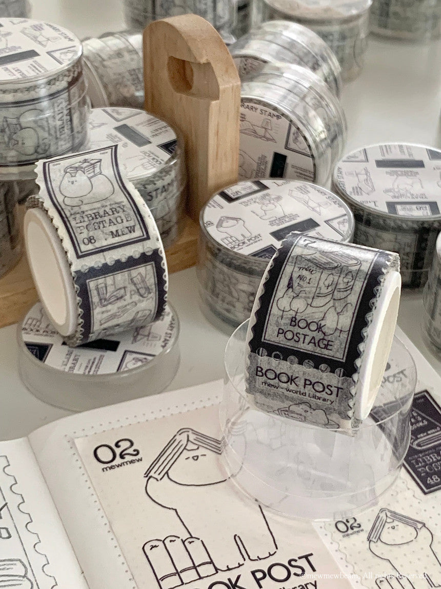 Mewmewbeam Washi Tape: Book Stamp