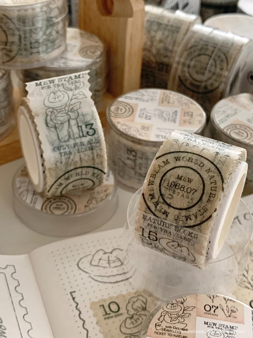 Mewmewbeam Washi Tape: Botanist Stamp