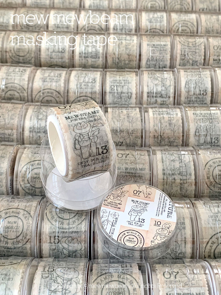 Mewmewbeam Washi Tape: Botanist Stamp