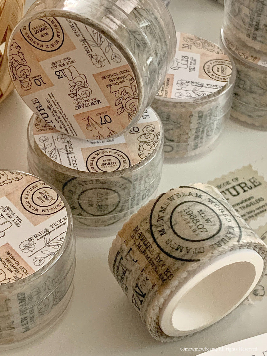 Mewmewbeam Washi Tape: Botanist Stamp