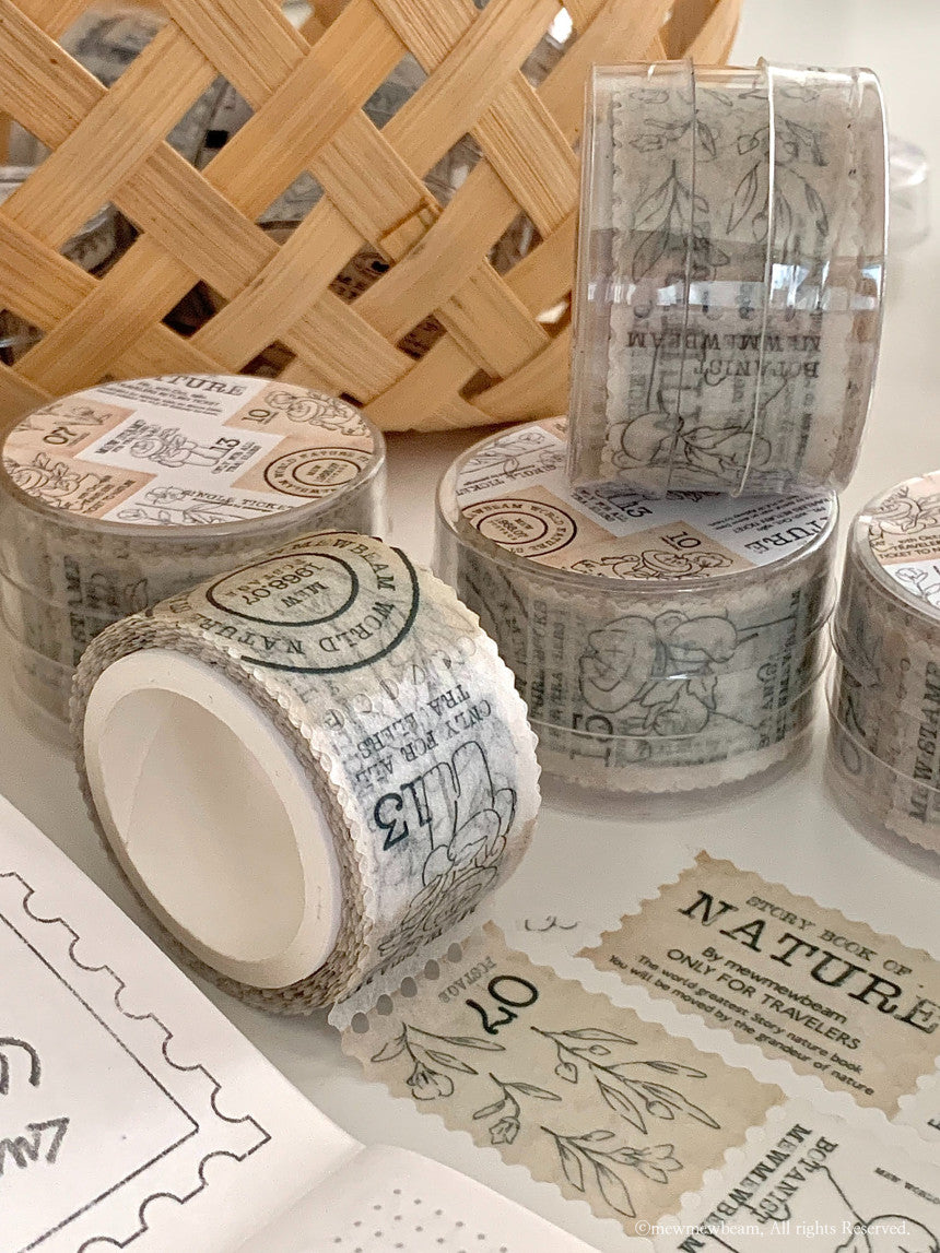 Mewmewbeam Washi Tape: Botanist Stamp