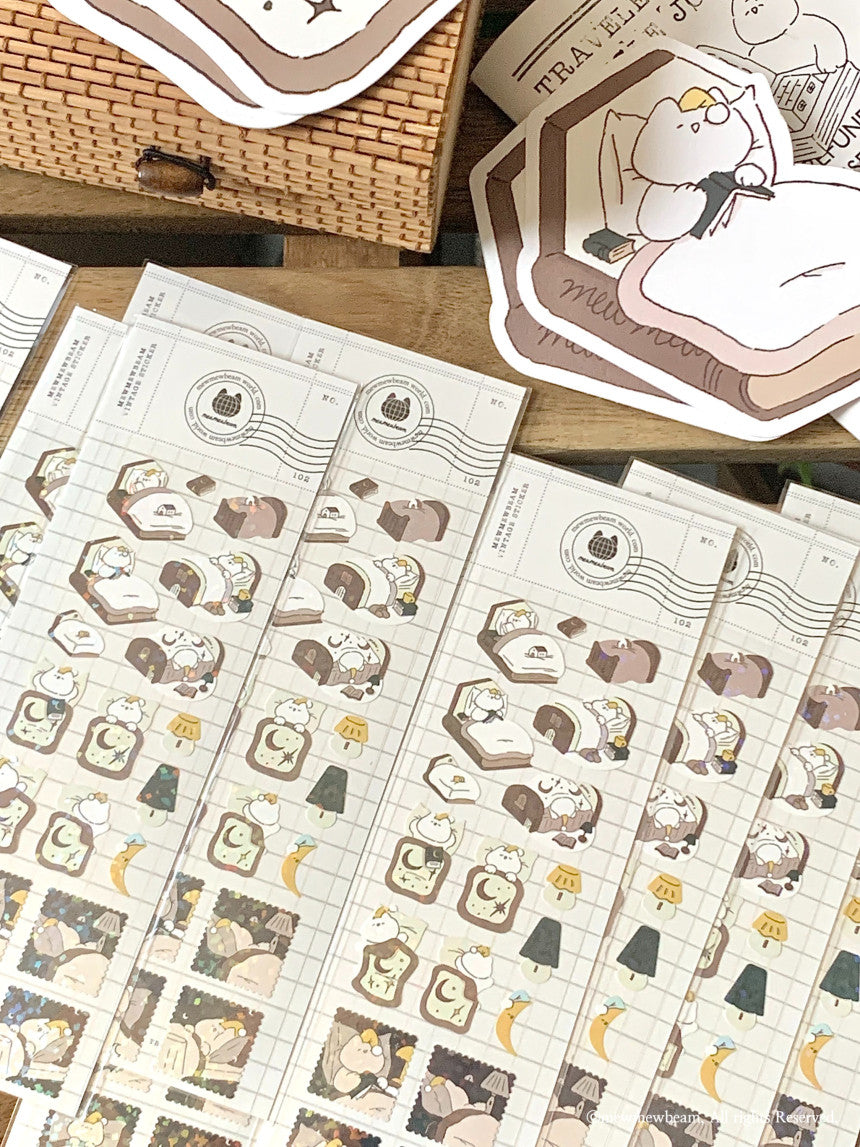 Mewmewbeam Sticker Sheet: Stay at Home Ver. 2