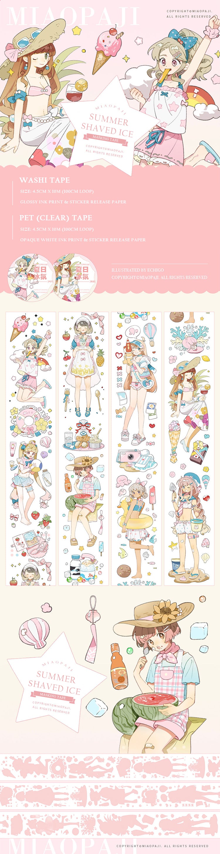 Miaopaji Masking Tape: Summer Shaved Ice