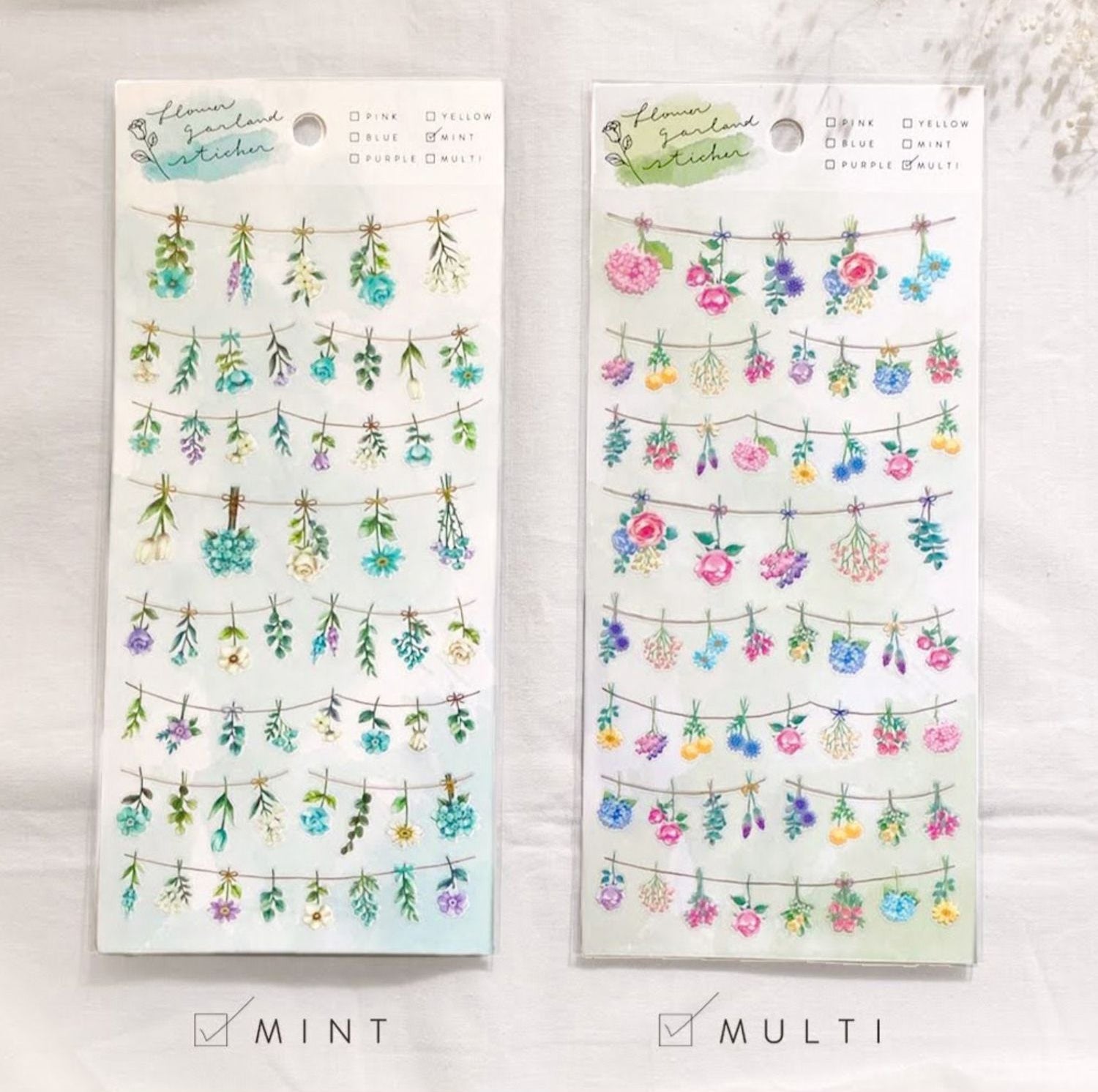Mind Wave Sticker Sheet: Flower Garland