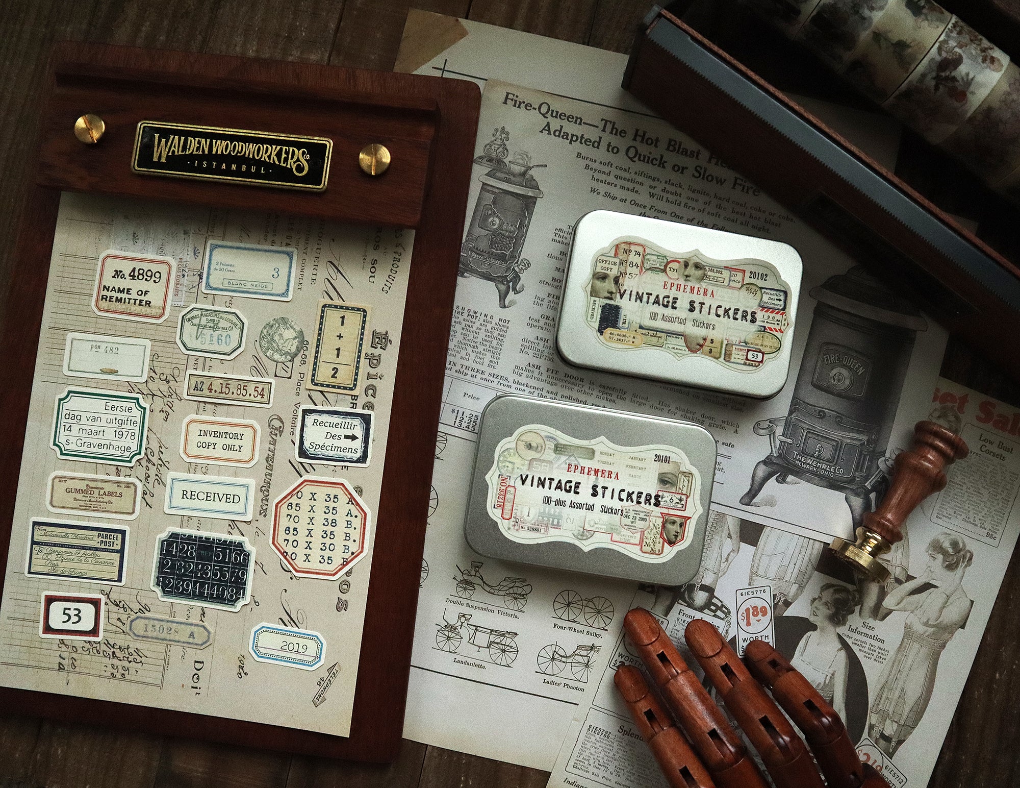 Vintage Tin Box Stickers