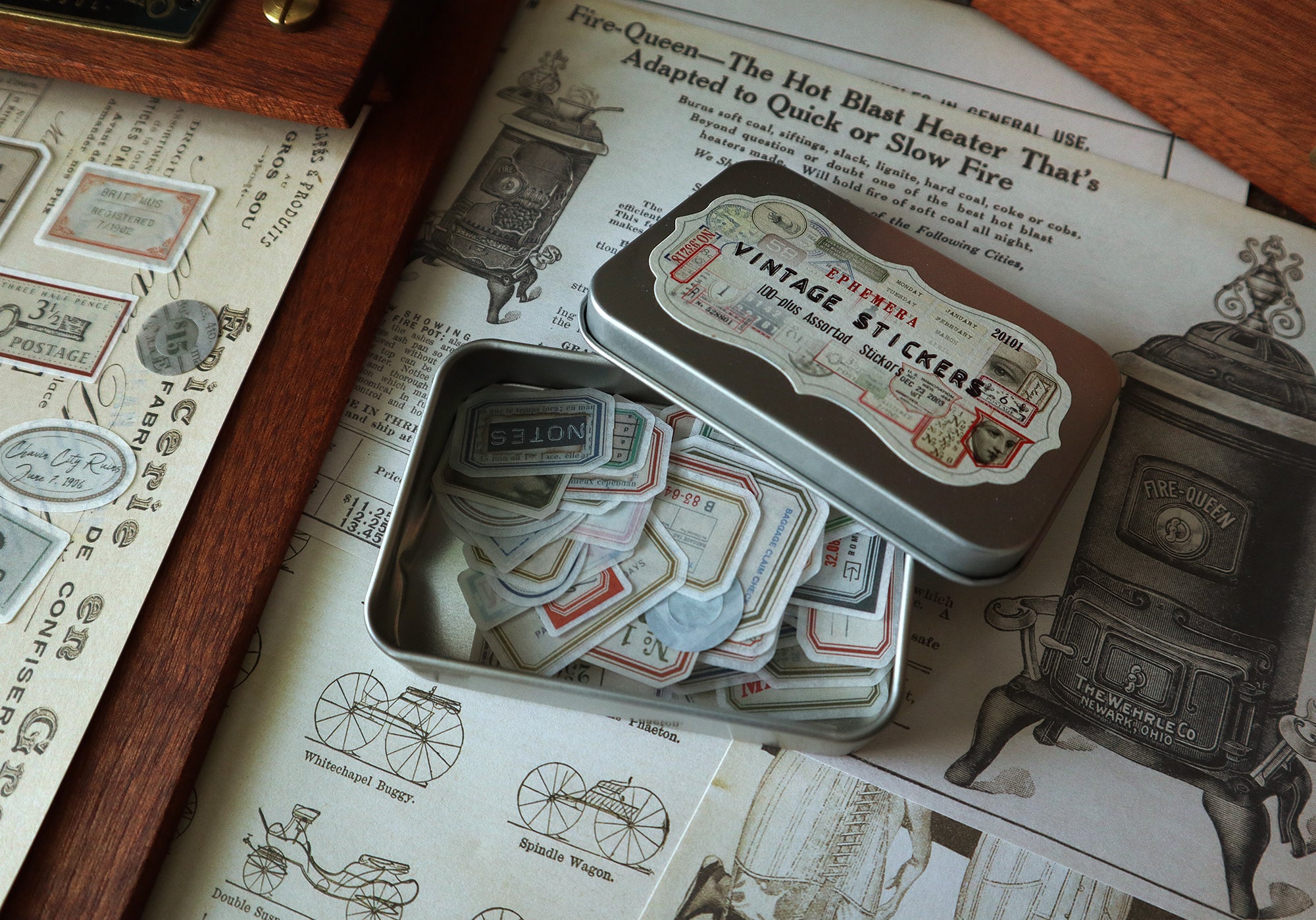 Vintage Tin Box Stickers