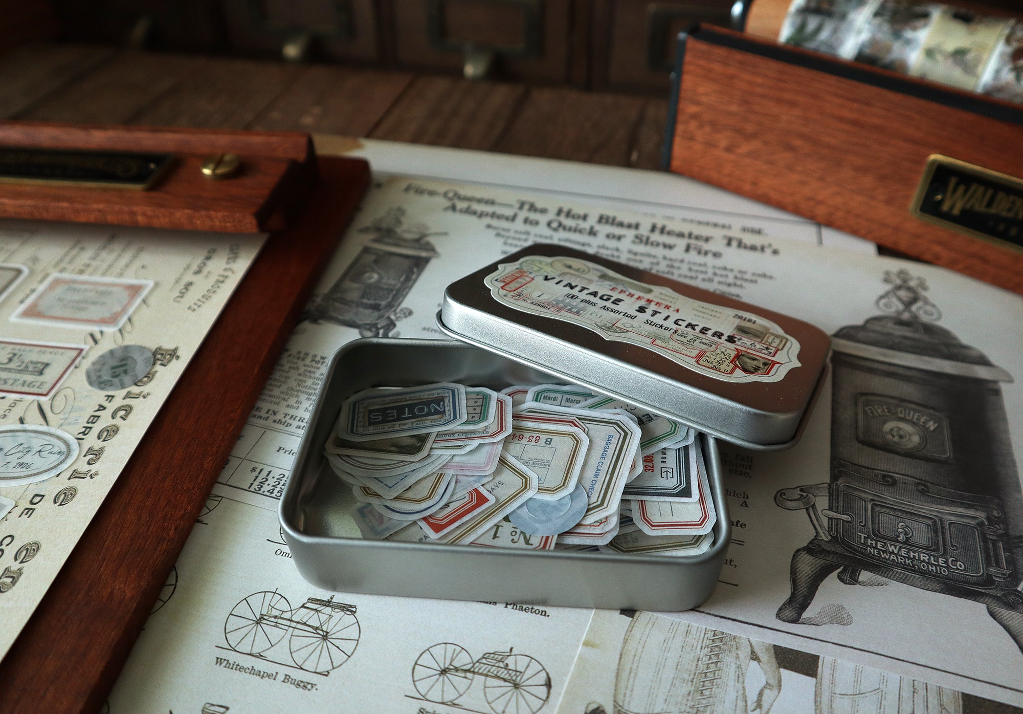 Vintage Tin Box Stickers