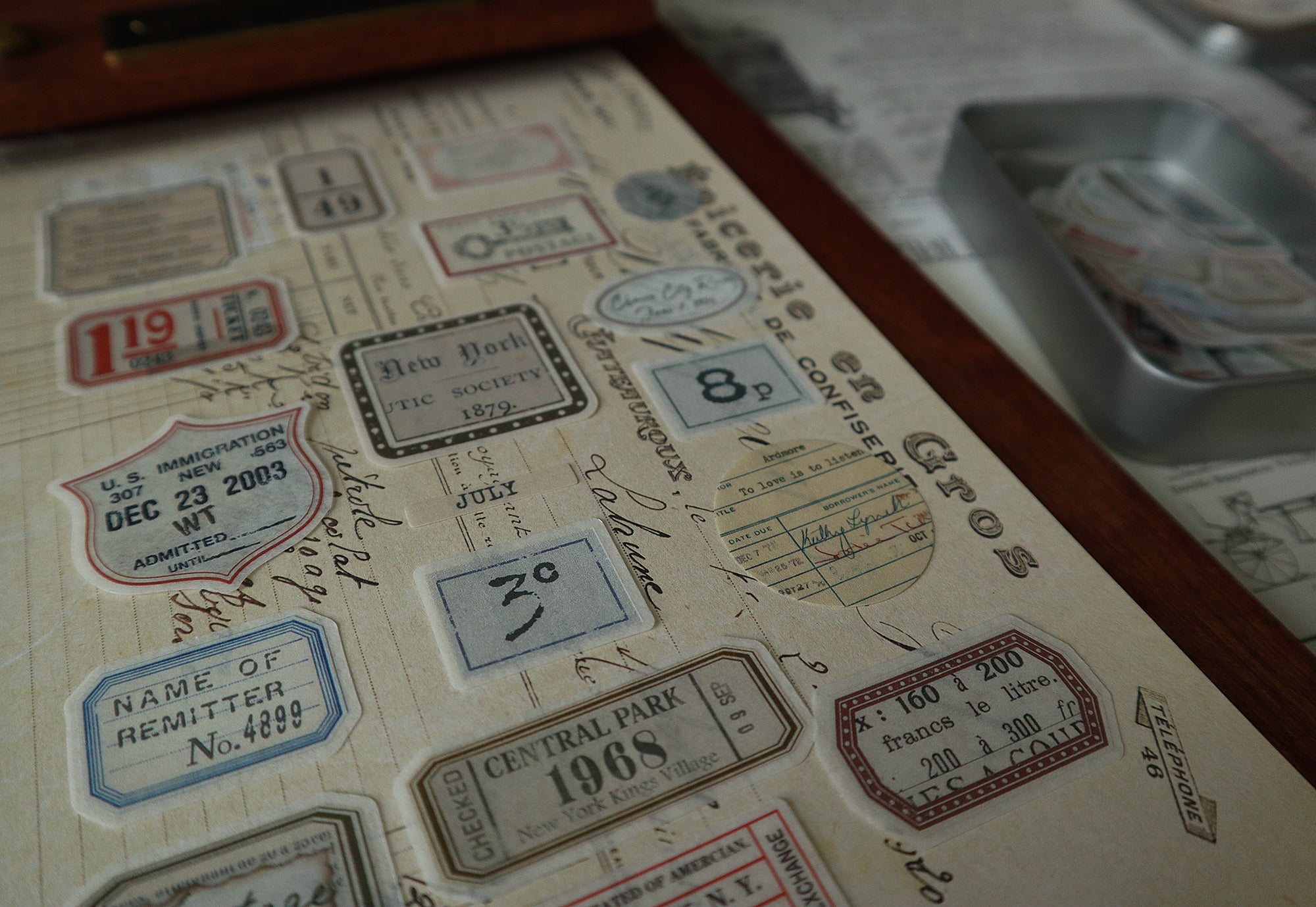 Vintage Tin Box Stickers