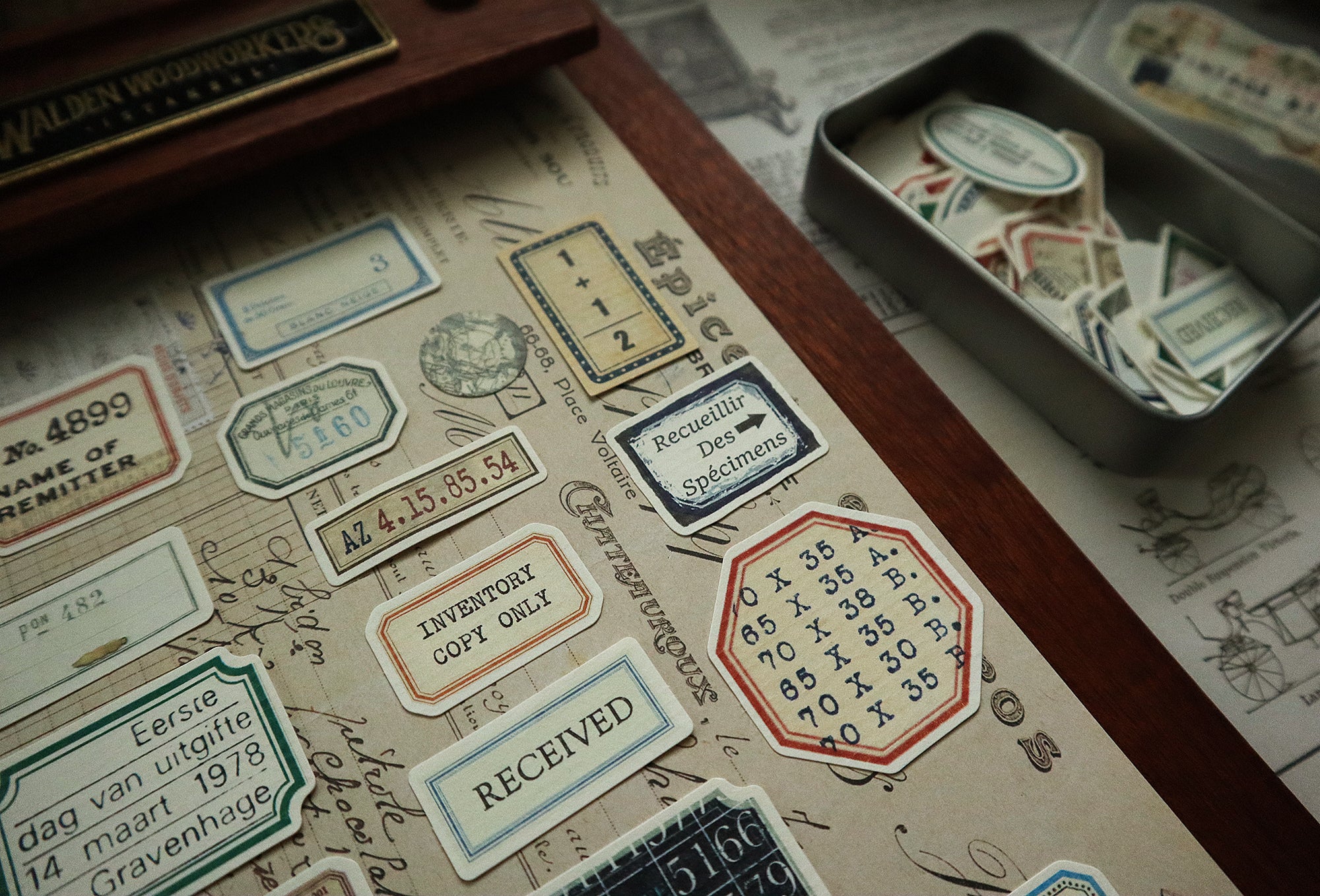 Vintage Tin Box Stickers