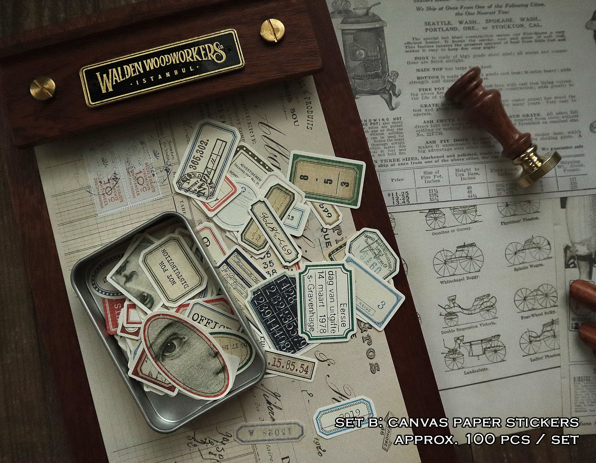 Vintage Tin Box Stickers