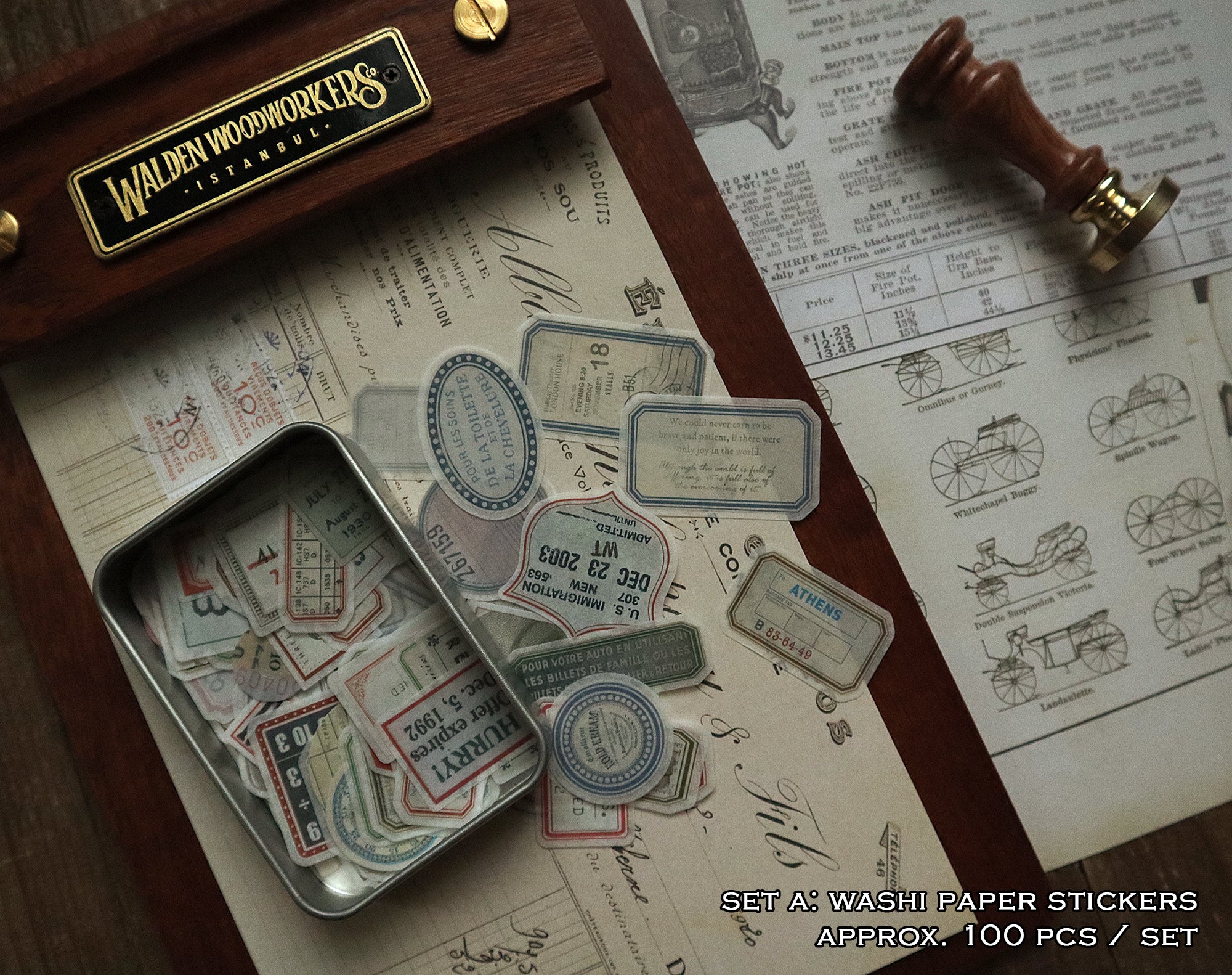 Vintage Tin Box Stickers