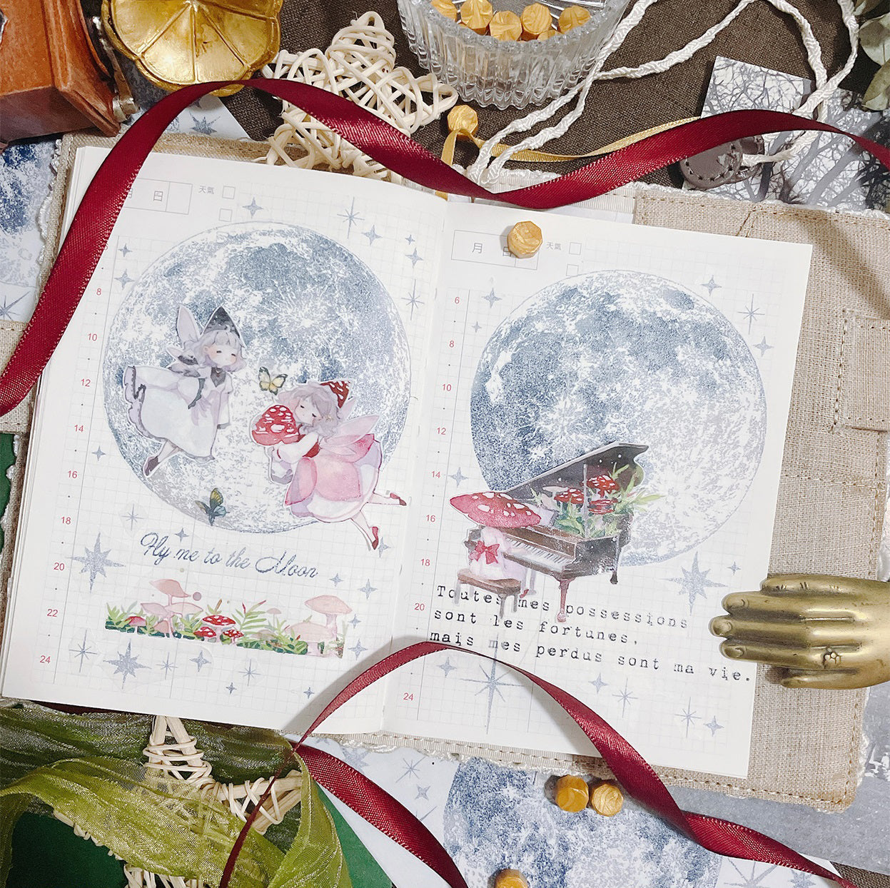 Mirage Museum Masking Tape: Der Mond (Washi)