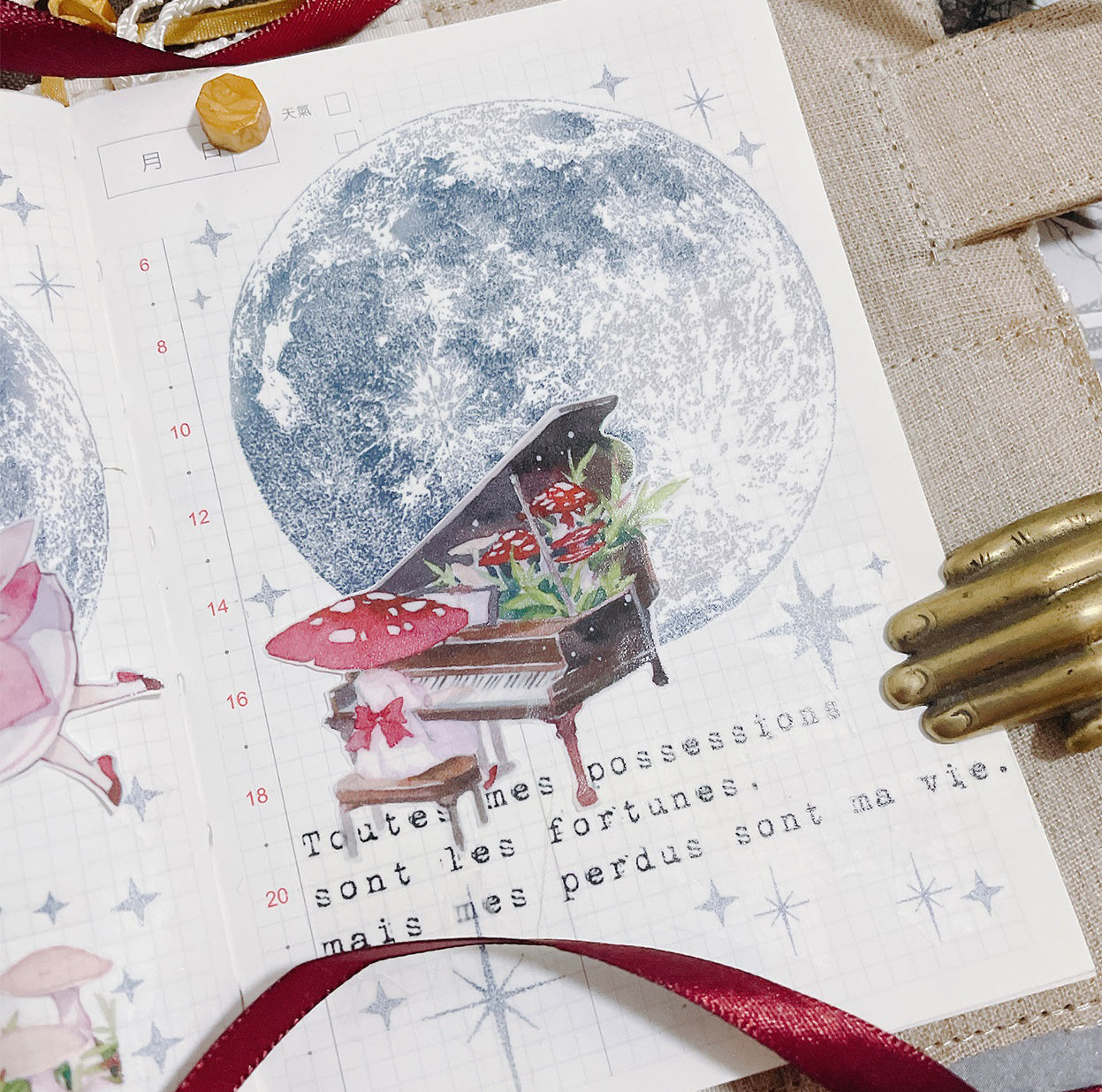 Mirage Museum Masking Tape: Der Mond (Washi)