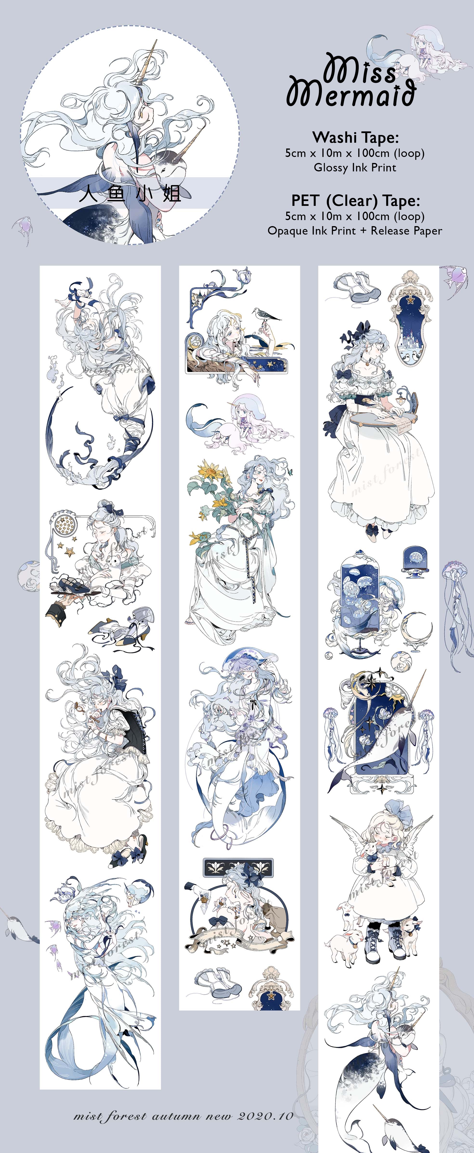 Mist Forest Masking Tape: Miss Mermaid
