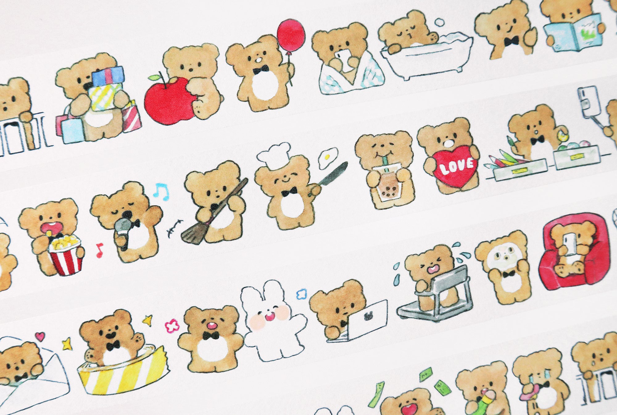 Molinta Washi Tape: Bear's Diary