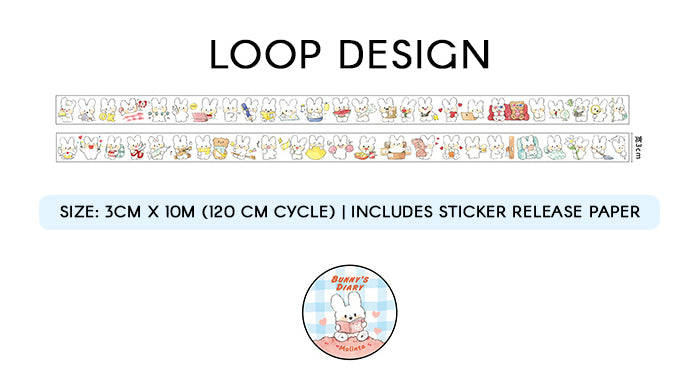 Molinta Washi Tape: Bunny's Diary