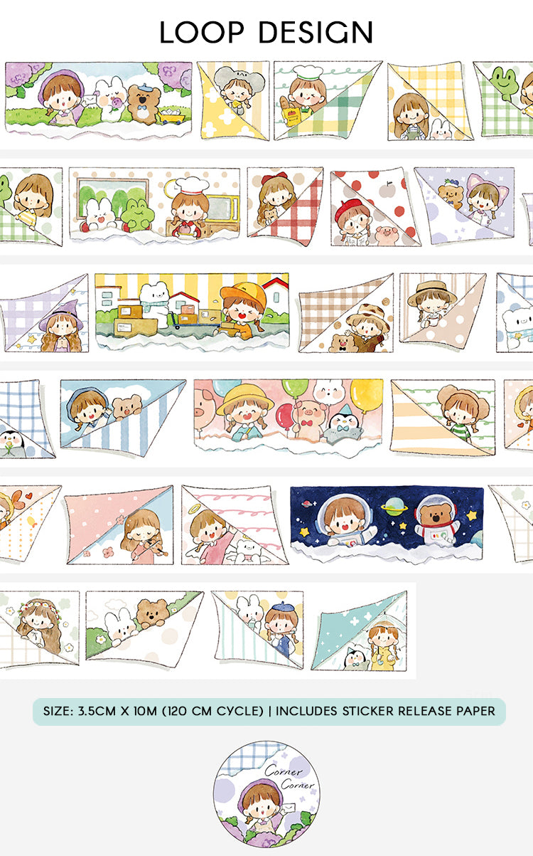 Molinta Washi Tape: Corner Corner