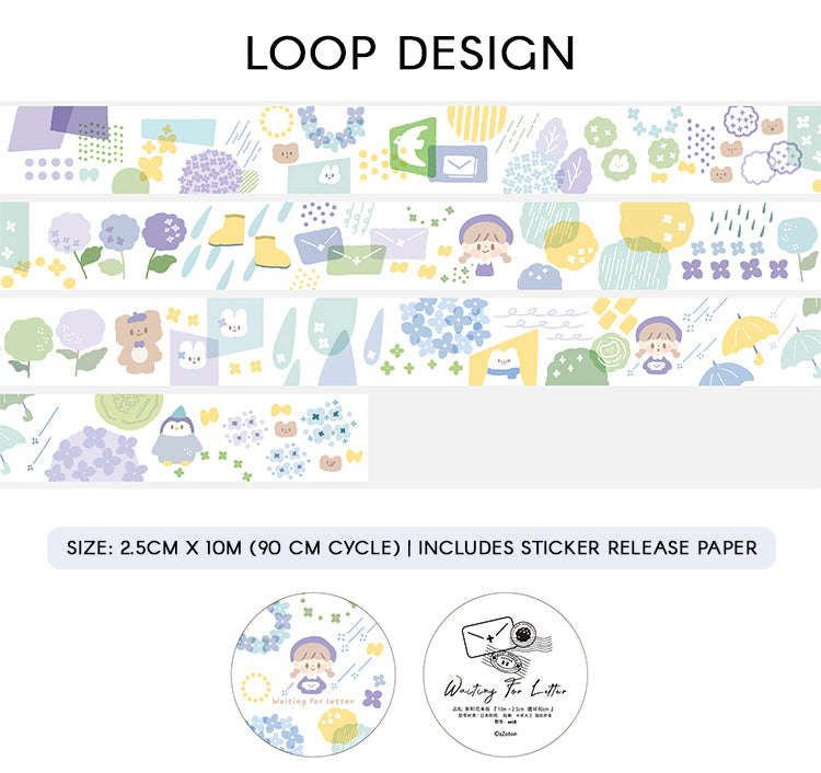 Molinta Washi Tape: Hydrangea Letter