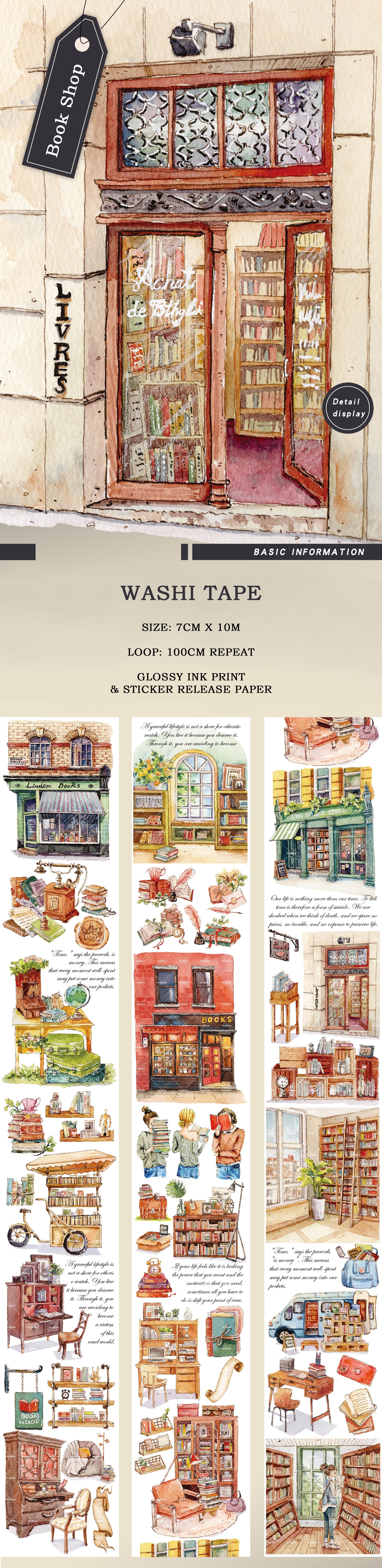 Moodtape: Book Shop Washi Tape