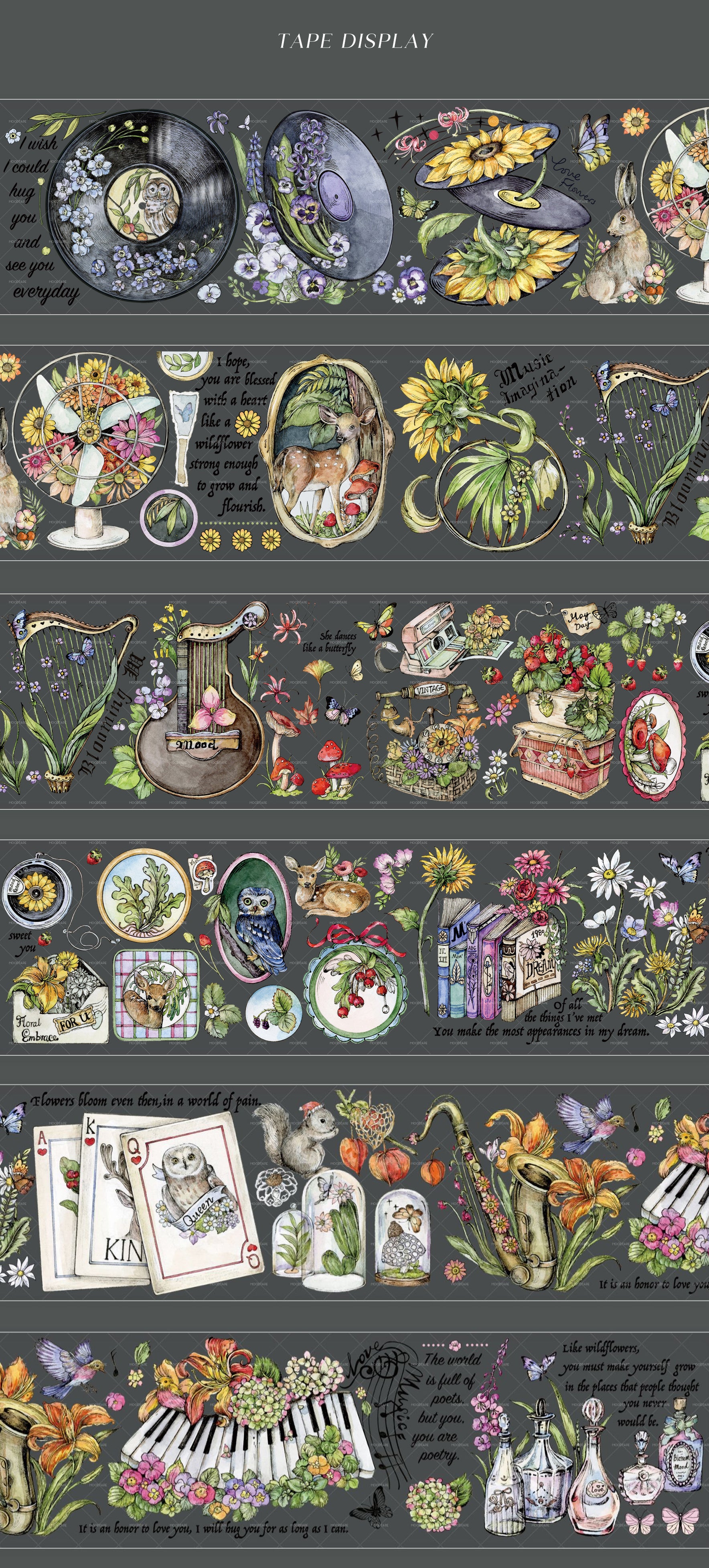 Moodtape: Flowers and Music Masking Tape