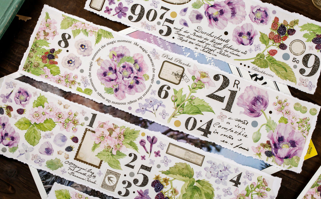Mooka Studio Masking Tape: Flower Letters Collection